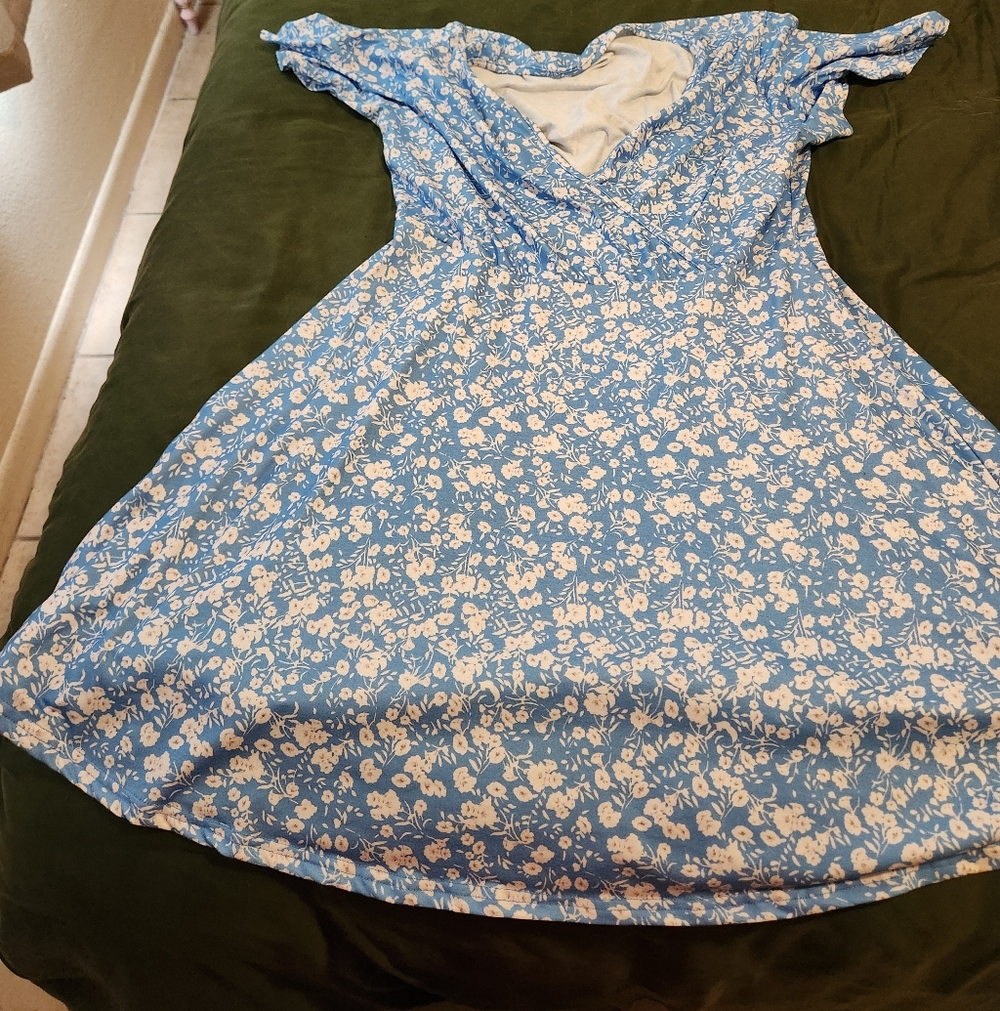 Blue Floral Dress